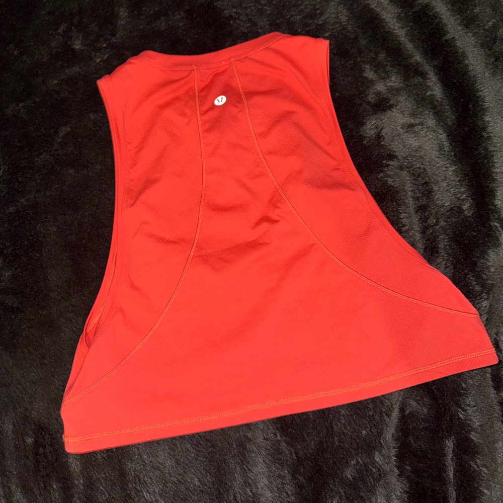 Women's Red lululemon Athletic Tank Top
